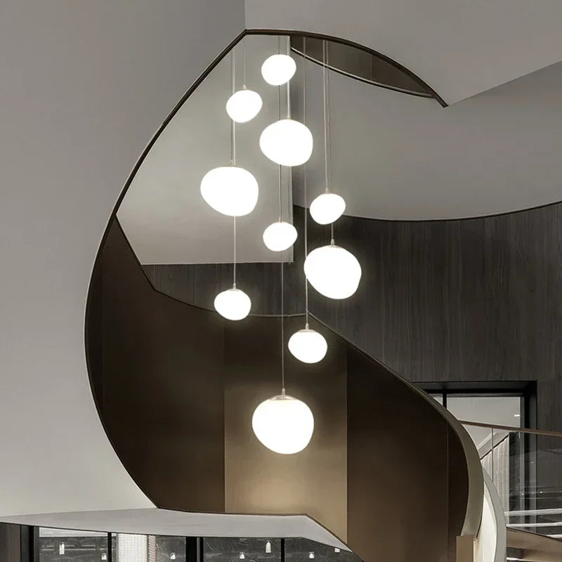 DecorBites™ Glass Ball LED Pendant Lights for Home Decor, Living/Dining Room, Bar, & Stairs