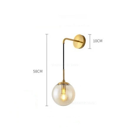DecorBites™ Glass Ball LED Wall Light for Bedroom Decoration and Living Room Fixtures