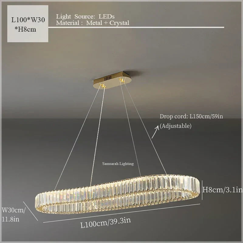 DecorBites™ Crystal Ceiling Pendant Chandelier for Luxe Room Decor