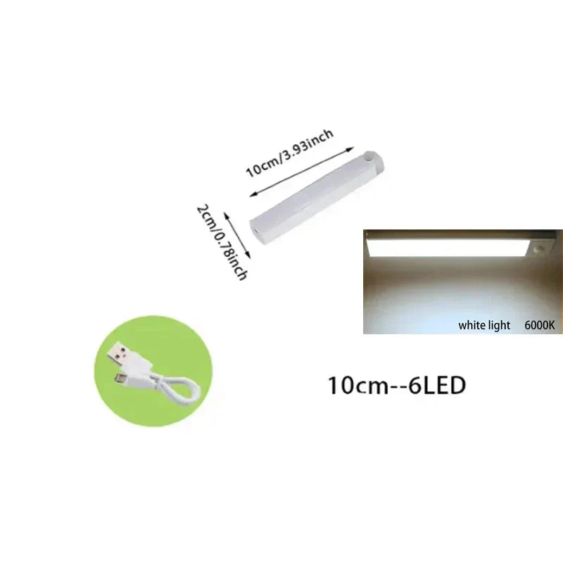 DecorBites™ LED Motion Sensor Cabinet Light: Dimmable Rechargeable Nightlight
