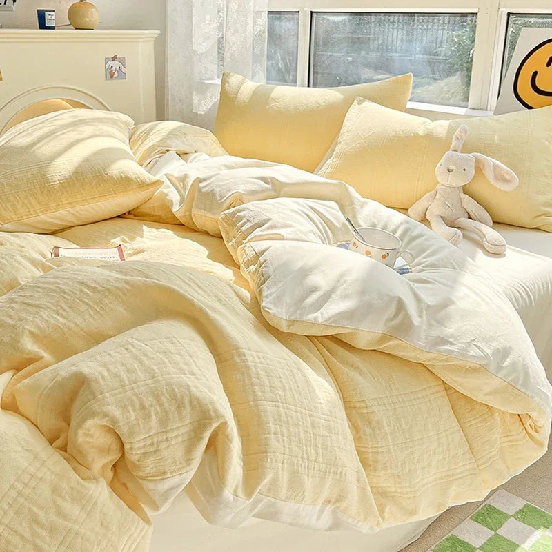 DecorBites™ Cotton Three-Layer 3Pcs Bedding Set - Soft, Breathable, and Comfortable