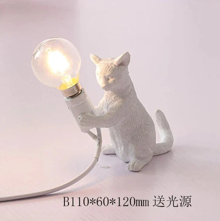 DecorBites™ Cat Resin Table Lamp for Children's Bedroom and Home Decor