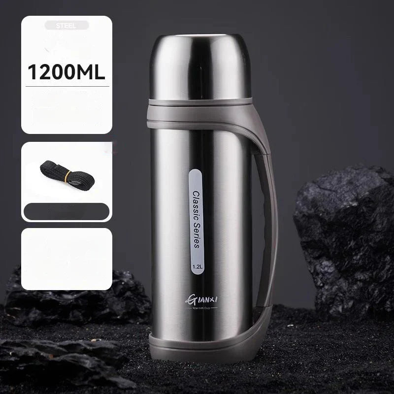DecorBites™ 1.2L Vacuum Thermos Flask for Outdoor Camping & Travel