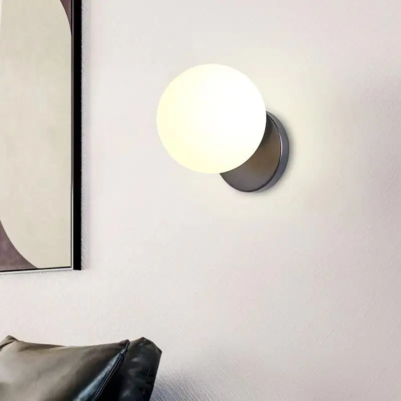 DecorBites™ Gold Glass Ball LED Wall Light for Living Room Bedroom Bathroom Decor