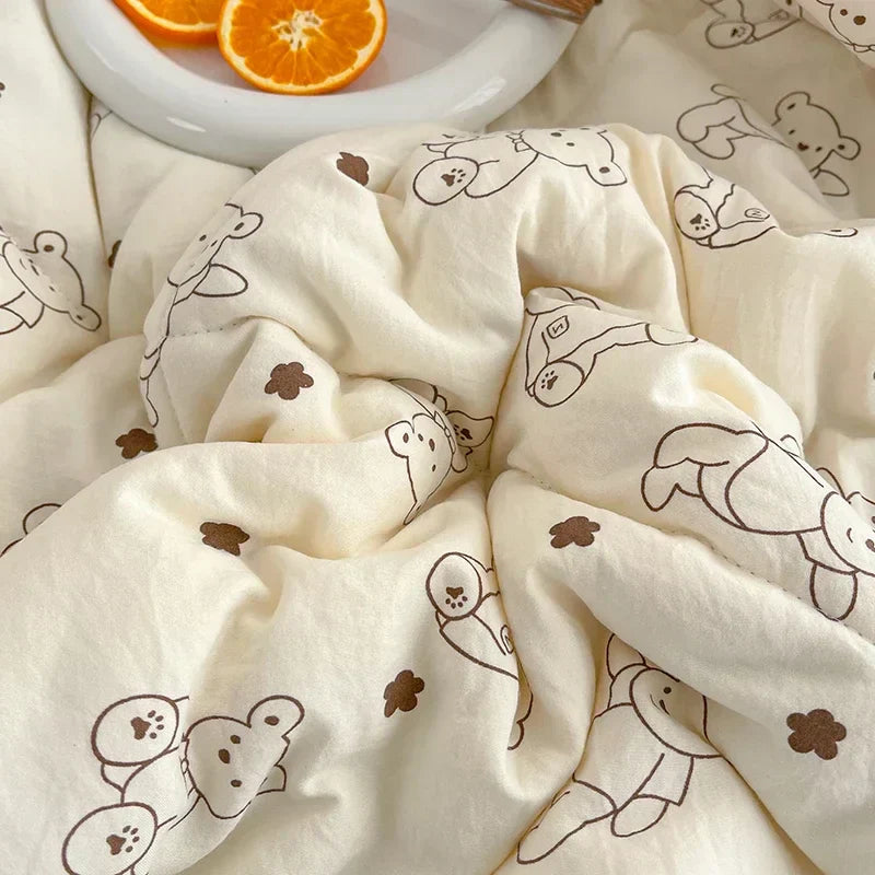 DecorBites™ Breathable Double Gauze Queen Quilt with Soya Fibre Filling