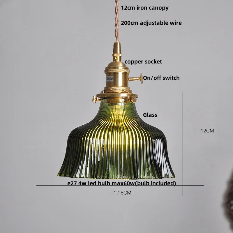DecorBites™ Clear Glass LED Pendant Light Fixture for Modern Home Decor