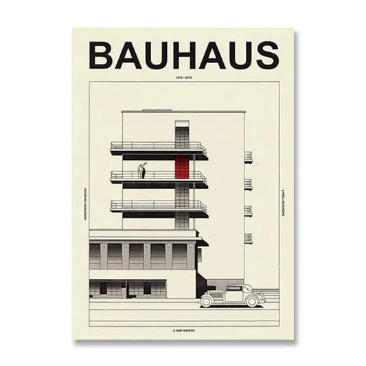 DecorBites™ Modern Black & White Bauhaus Canvas Print