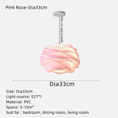 DecorBites™ CARMINA Rose Flower Pendant Lights for Kitchen Bedroom Living Room