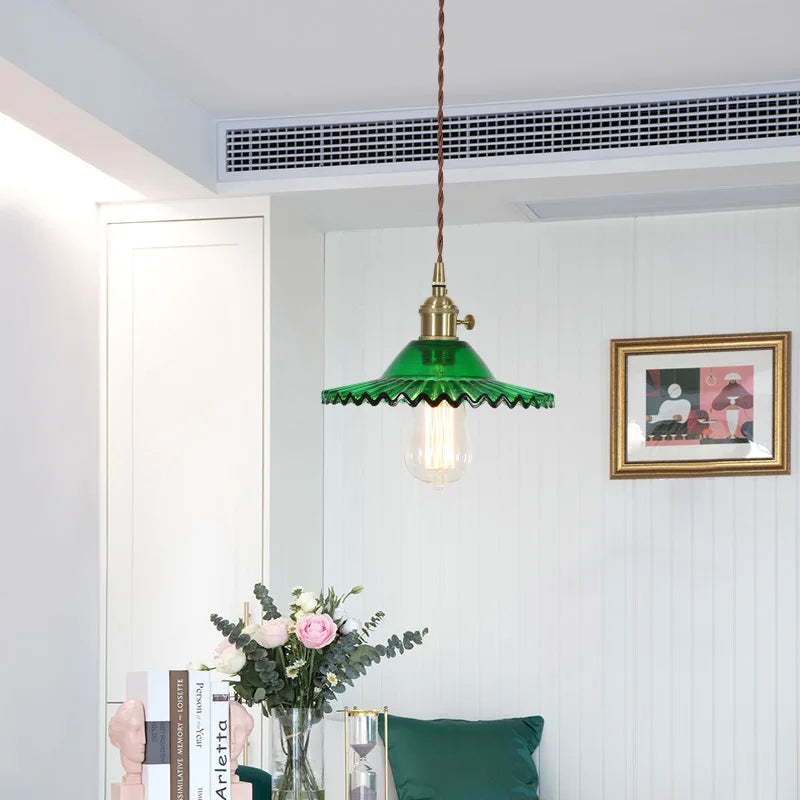 DecorBites™ Glass Flounce LED Pendant Light - Stylish Nordic Design