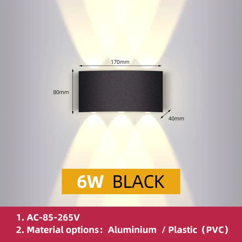 DecorBites™ LED Wall Light: Waterproof Indoor Outdoor Decor Lamp for Bedroom Living Room