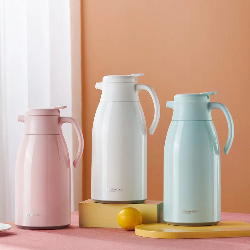 DecorBites™ Glass Insulation Kettle: Large Capacity Thermos Bottle for Long-Term Hot/Cold Drinks