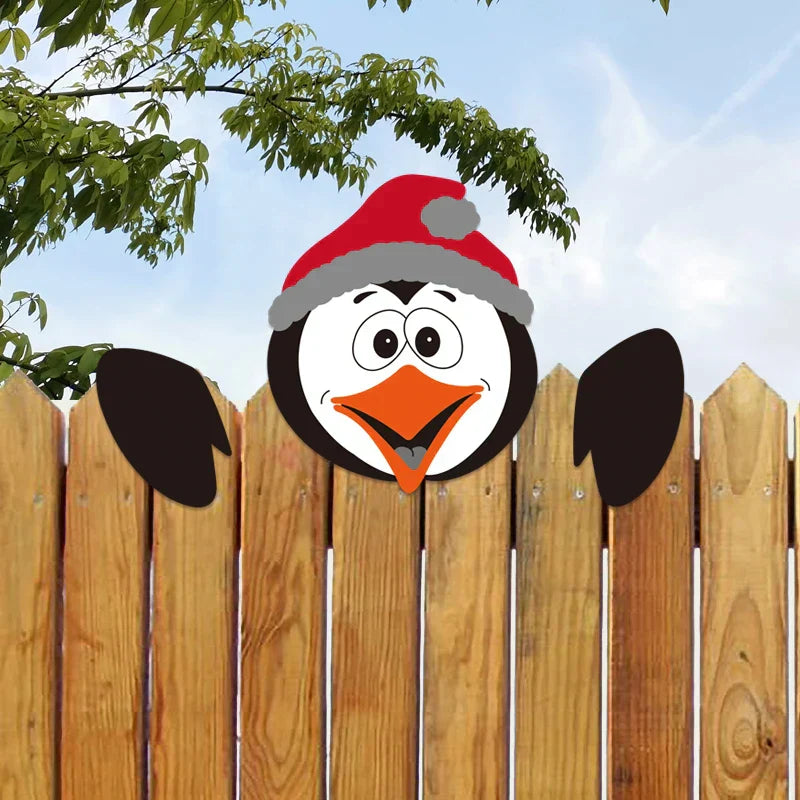 DecorBites™ Christmas Door Frame Decor Set - Festive Wooden Xmas Pendants & Merry Santa Claus Stickers