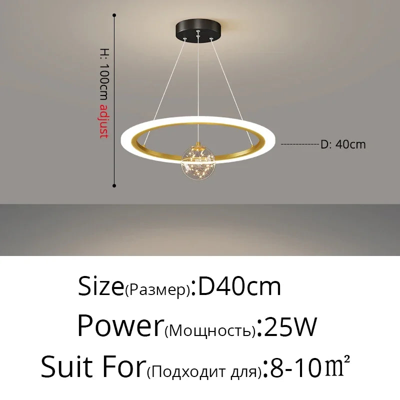 DecorBites™ LED Star Chandeliers: Modern Dimmable Lighting for Living Room Bedroom Decor