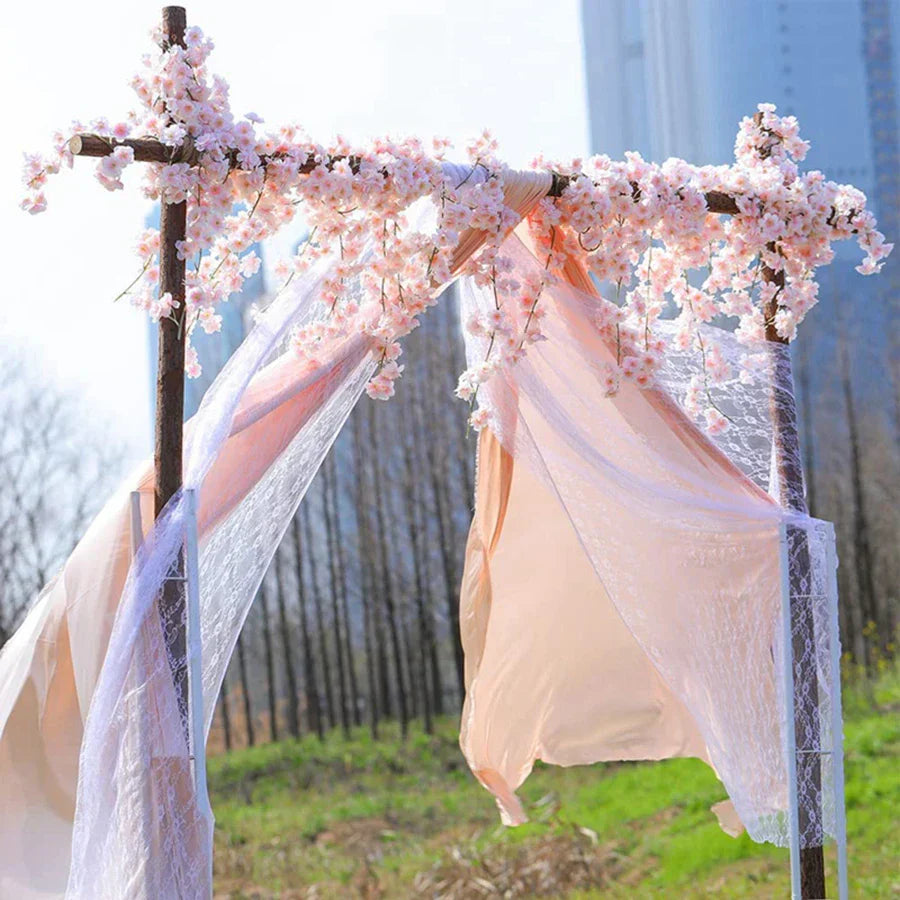 DecorBites™ Artificial Sakura Flowers Vine for Wedding Garden Decor