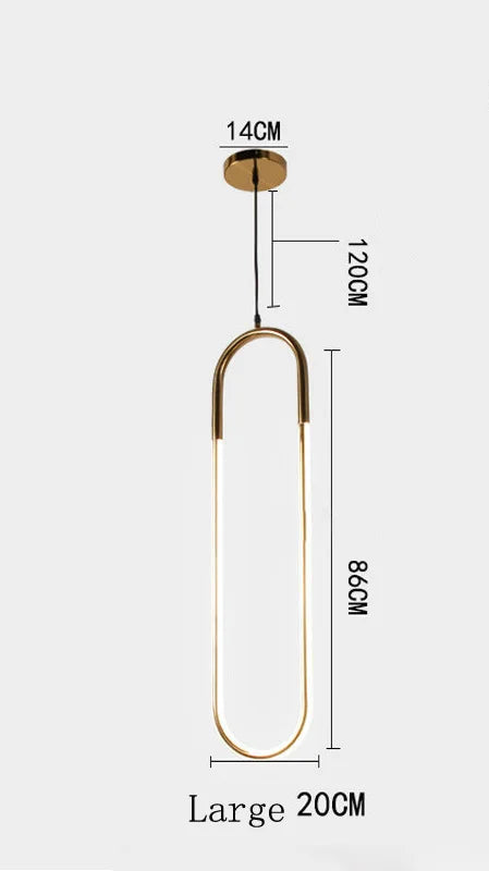 DecorBites™ LED U-shaped Bar Chandelier for Dining Living Bedroom - Nordic Minimalist Style