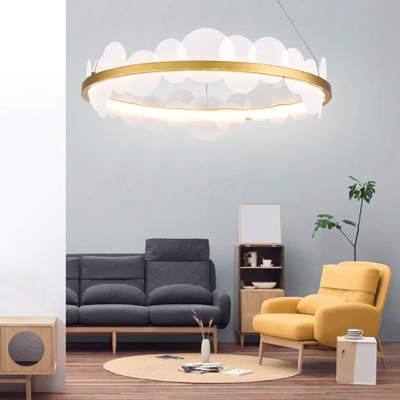 DecorBites™ Acrylic Ceiling Chandelier Modern Home Decor Hanging Lamp Indoor Lighting