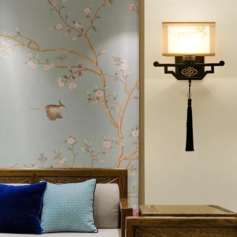 DecorBites™ Elegant Fabric Wall Lamp for Living Room Bedroom, Modern LED Lighting Fixtures