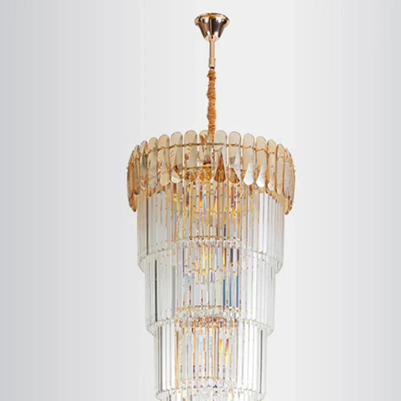 DecorBites™ Crystal LED Pendant Chandelier for Modern Home Decor.
