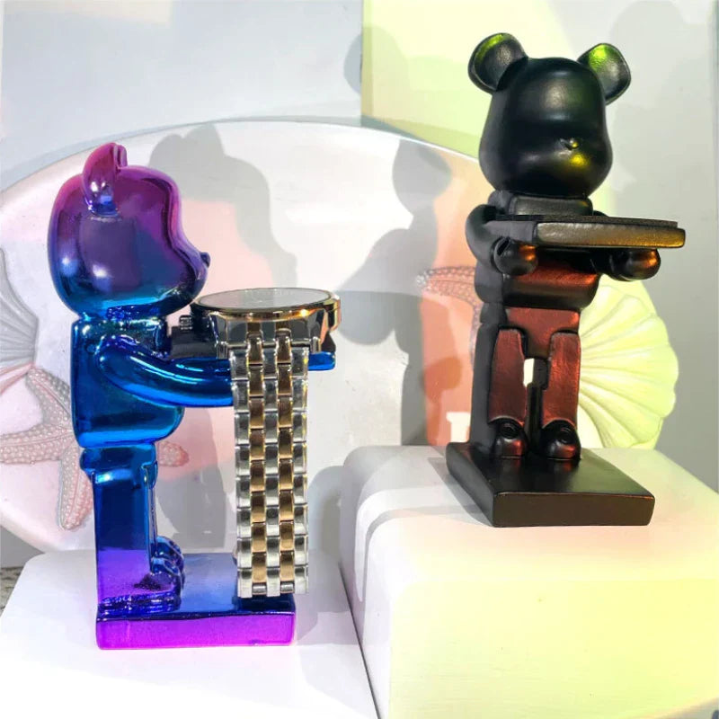 DecorBites™ Bear Statue Watch Rack: Smart Watch Display & Storage Stand