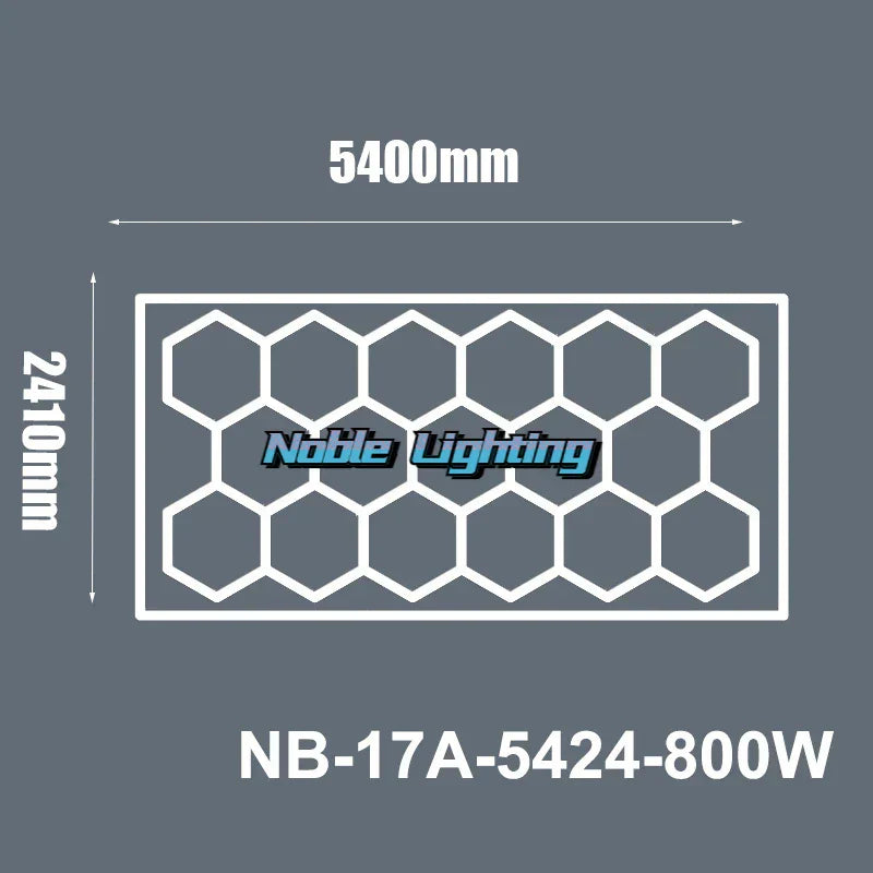 DecorBites™ 6500K LED Hexagrid System for Workshop, Gym, Studio - 2 Year Warranty