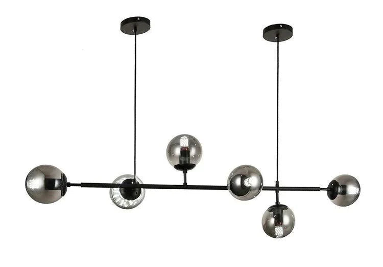 DecorBites™ Glass Ball Chandelier LED Pendant Light for Modern Kitchen, Bar, and Loft