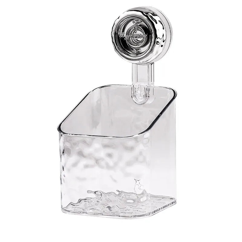 DecorBites™ Bathroom Shelf Suction Cup Storage Rack - Wall Mounted Draining Basket