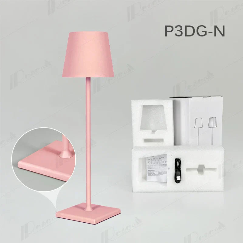 DecorBites™ Crystal LED Rechargeable Table Lamp - Elegant Cordless Hotel Restaurant Bar Light