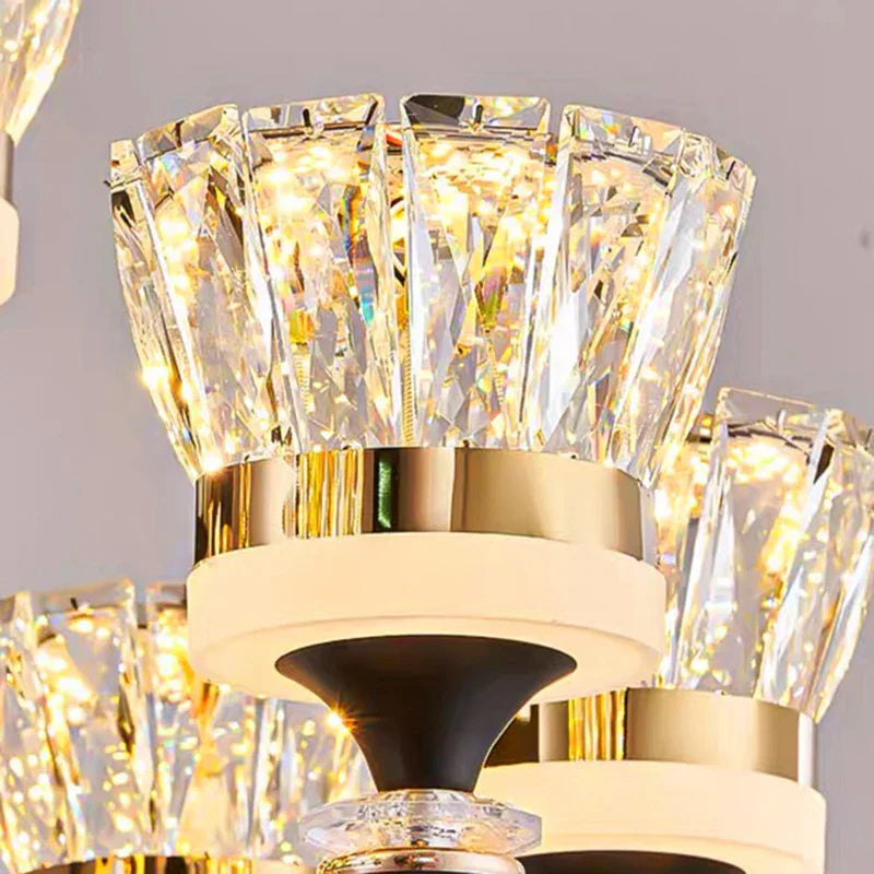 DecorBites™ Crystal Chandelier Pendant Light for Living and Dining Room Luxury Home Decor