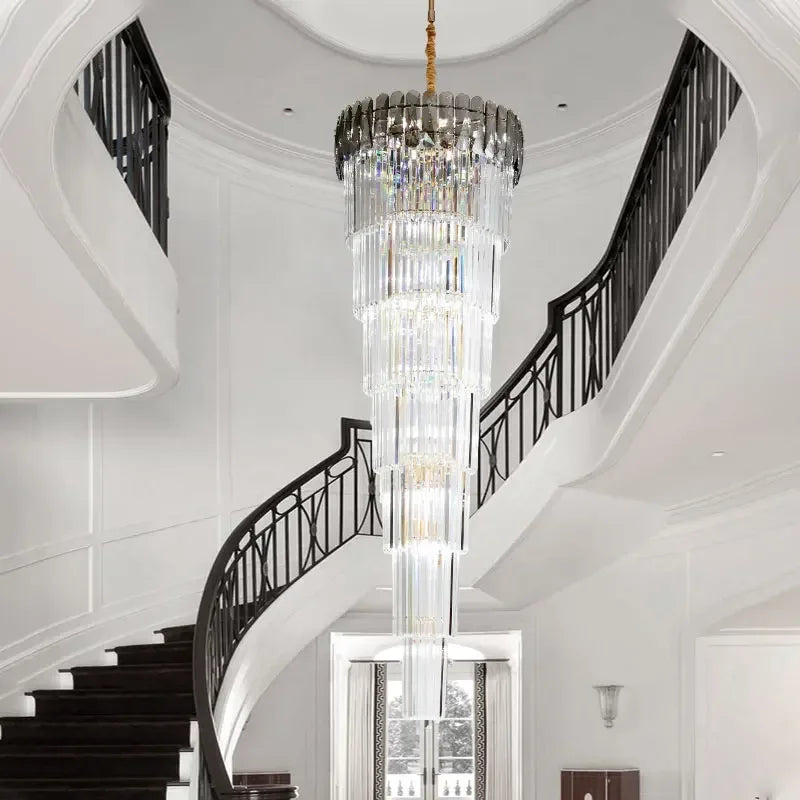 DecorBites™ Crystal LED Pendant Chandelier for Modern Home Decor.
