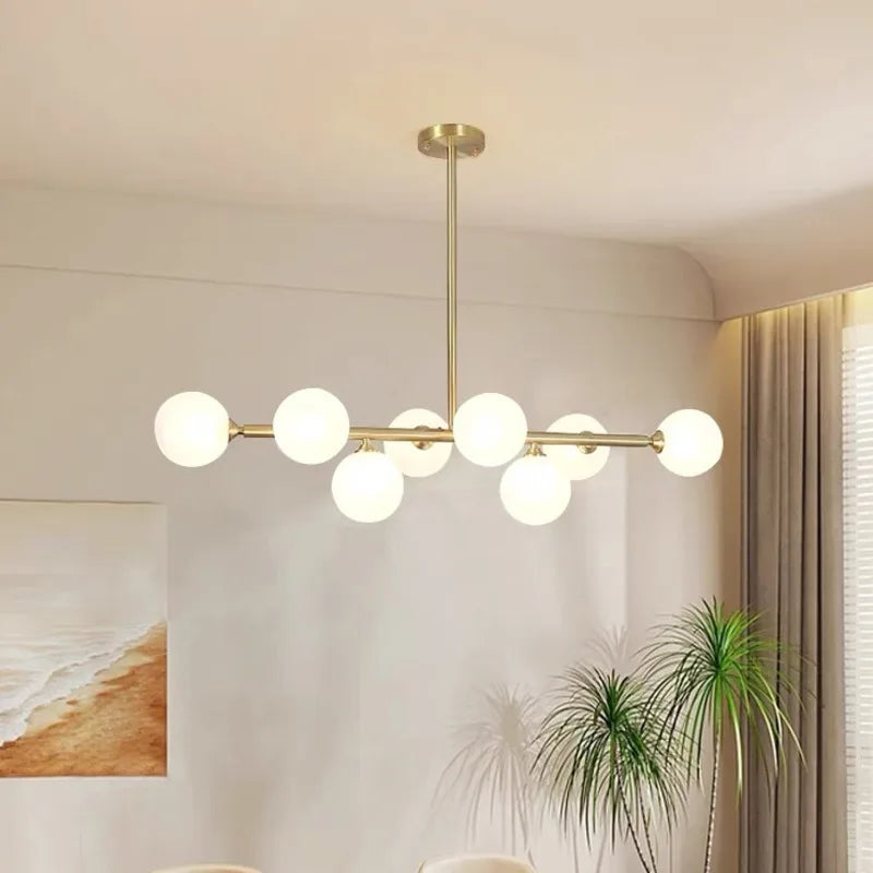 DecorBites™ Gold Glass Ball LED Pendant Light for Kitchen Dining Room Lighting