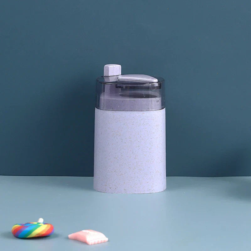 DecorBites™ Automatic Toothpick Dispenser Holder | Wheat Straw Container Push Pop-up