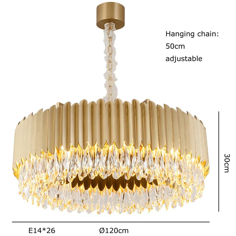DecorBites™ Crystal Water Droplet Pendant Lights, Dimmable Luxury LED Dining Room Fixture