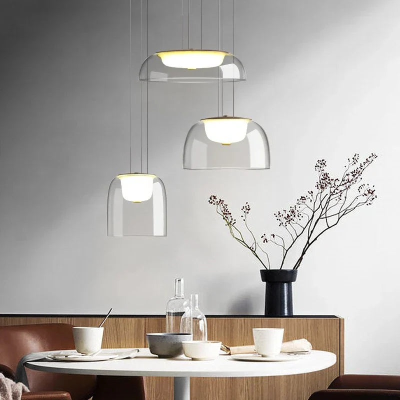 DecorBites™ Glass Pendant Lights Simple Indoor Home Decor Lighting for Living Room and Dining Room