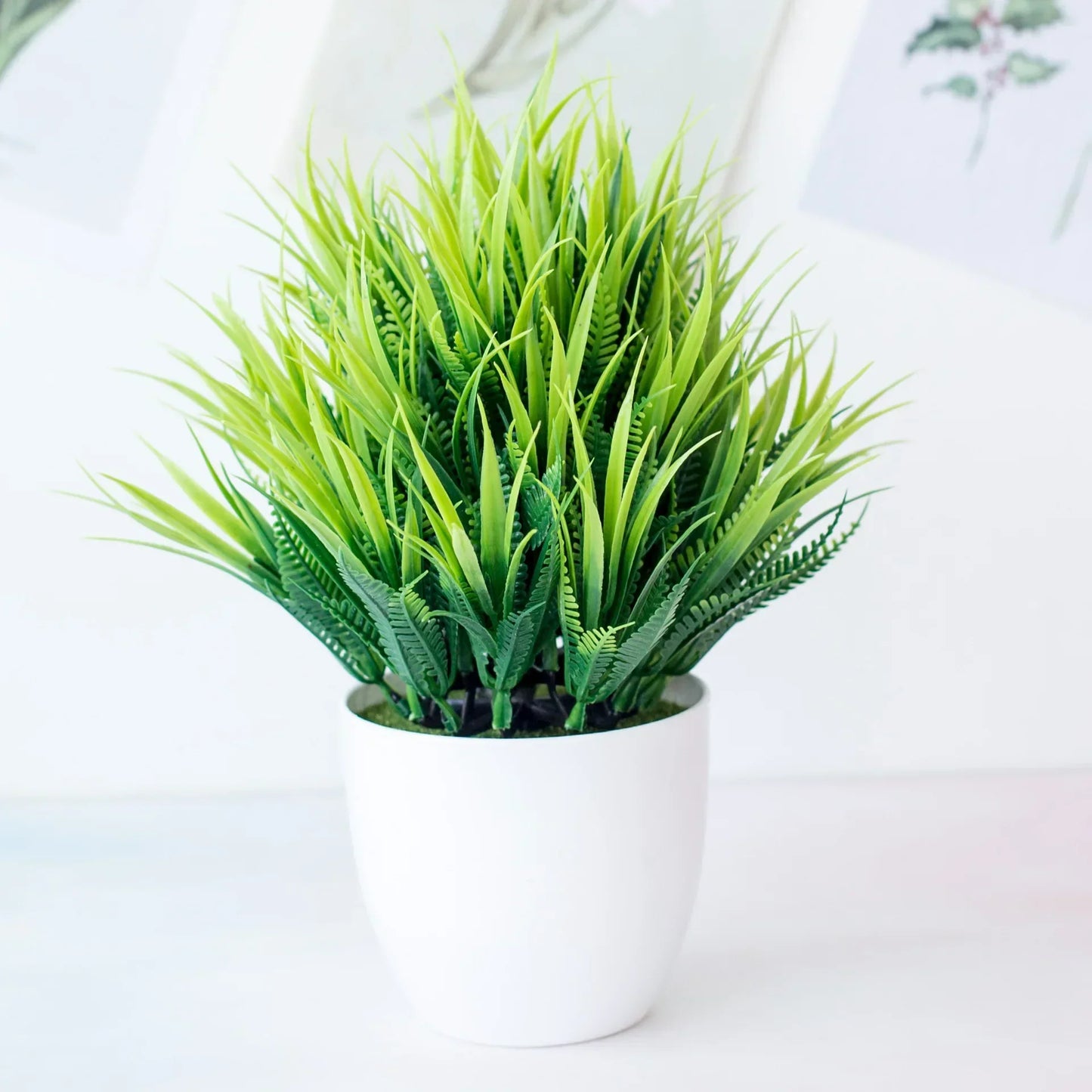DecorBites™ Artificial Mini Plant Bonsai Greening Potted Desktop Simulation Green Plant