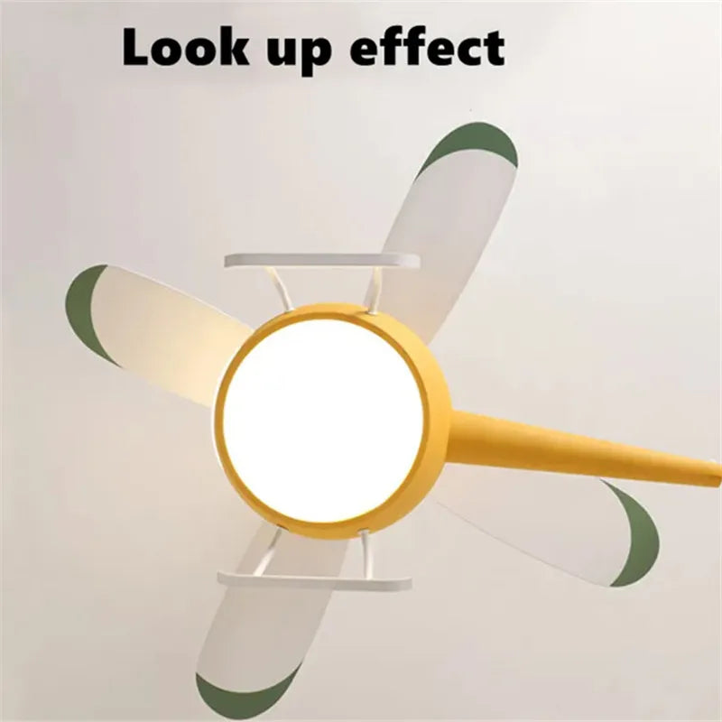 DecorBites™ Helicopter Ceiling Fan Chandeliers: Nordic Creative Kids Room Decor Lamp