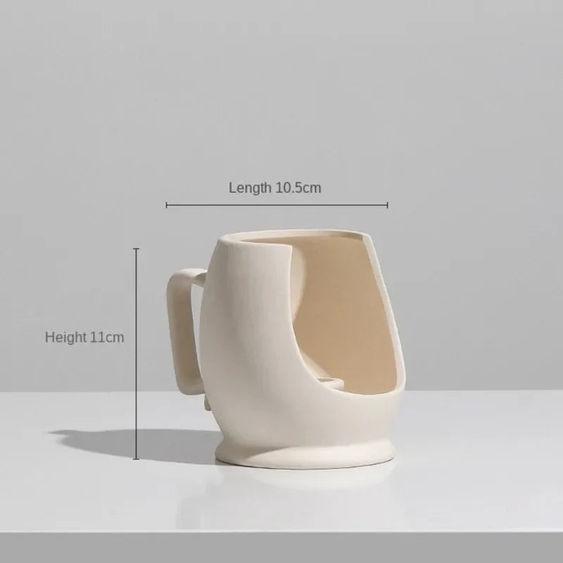 DecorBites™ Ceramic Art Vase: Modern, Simple, & Elegant Home Décor Ornaments for Living Room & Bedroom