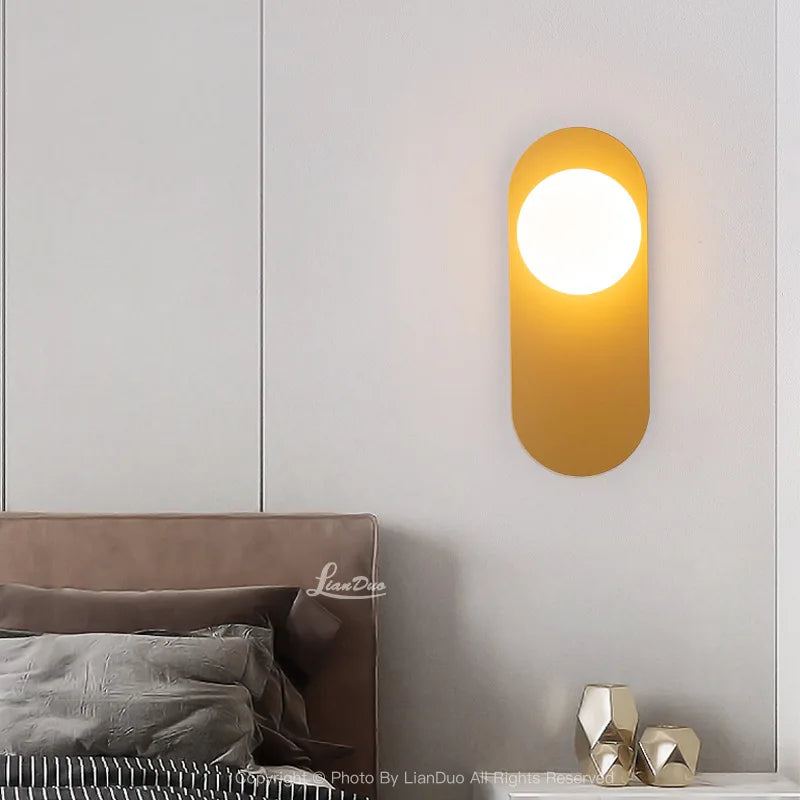 DecorBites™ Glass Ball LED Wall Sconce with G9 Bulb for Bedroom Living Room