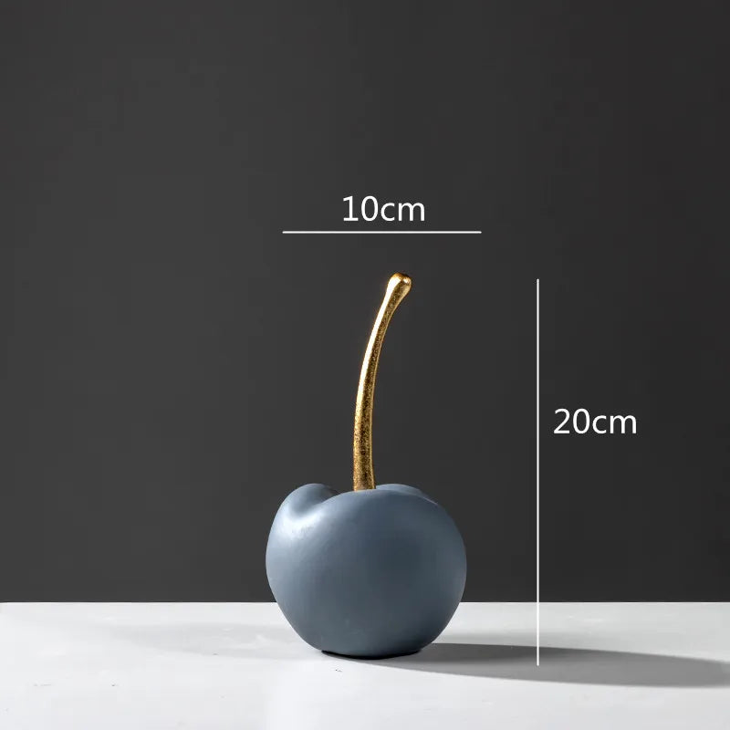 DecorBites™ Blue Resin Apple Ornaments - Lucky Fruit Sculpture for Home Decoration