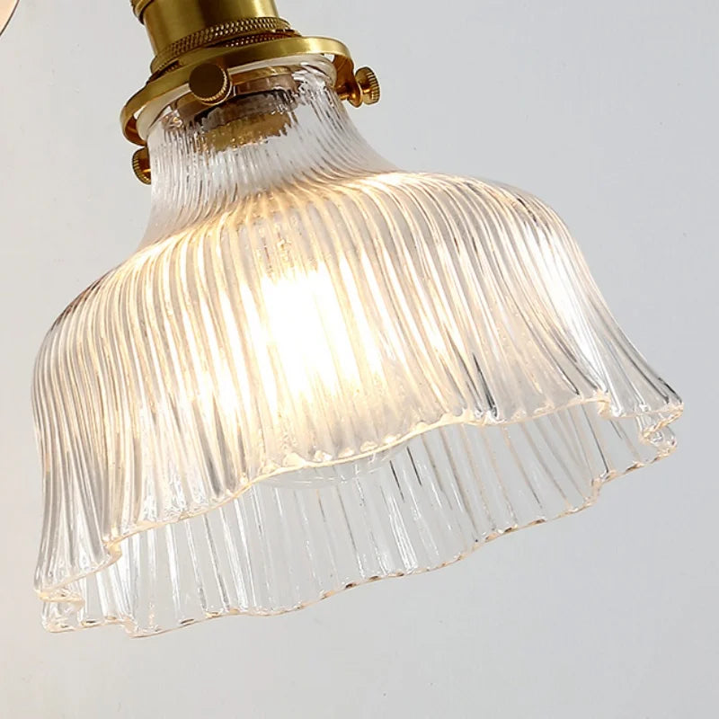 DecorBites™ Glass Rotate Copper LED Wall Sconce - Modern Nordic Bedroom Study Lamp