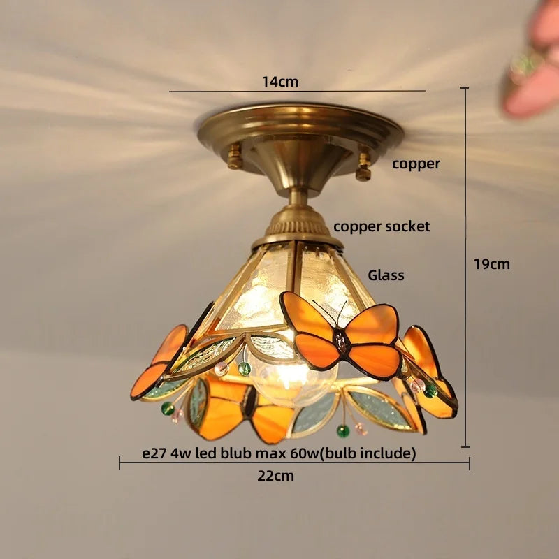 DecorBites™ Glass Flower LED Ceiling Lights - Modern Nordic Canopy Lamparas Techo