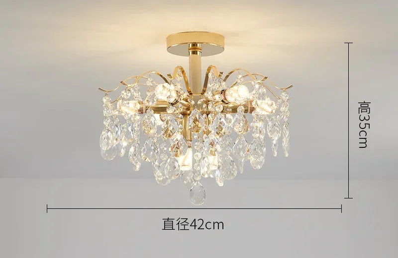 DecorBites™ Crystal LED Chandelier Ceiling Lamp Modern Living Room Bedroom Light