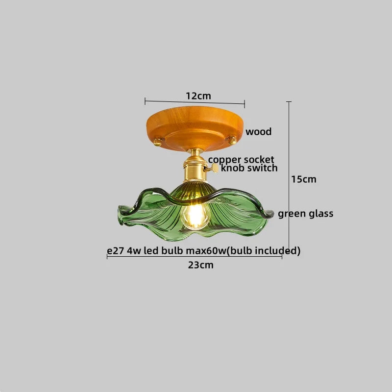 DecorBites™ Brass Glass Ceiling Lamp Modern LED Light Fixture - Elegant Home Decor