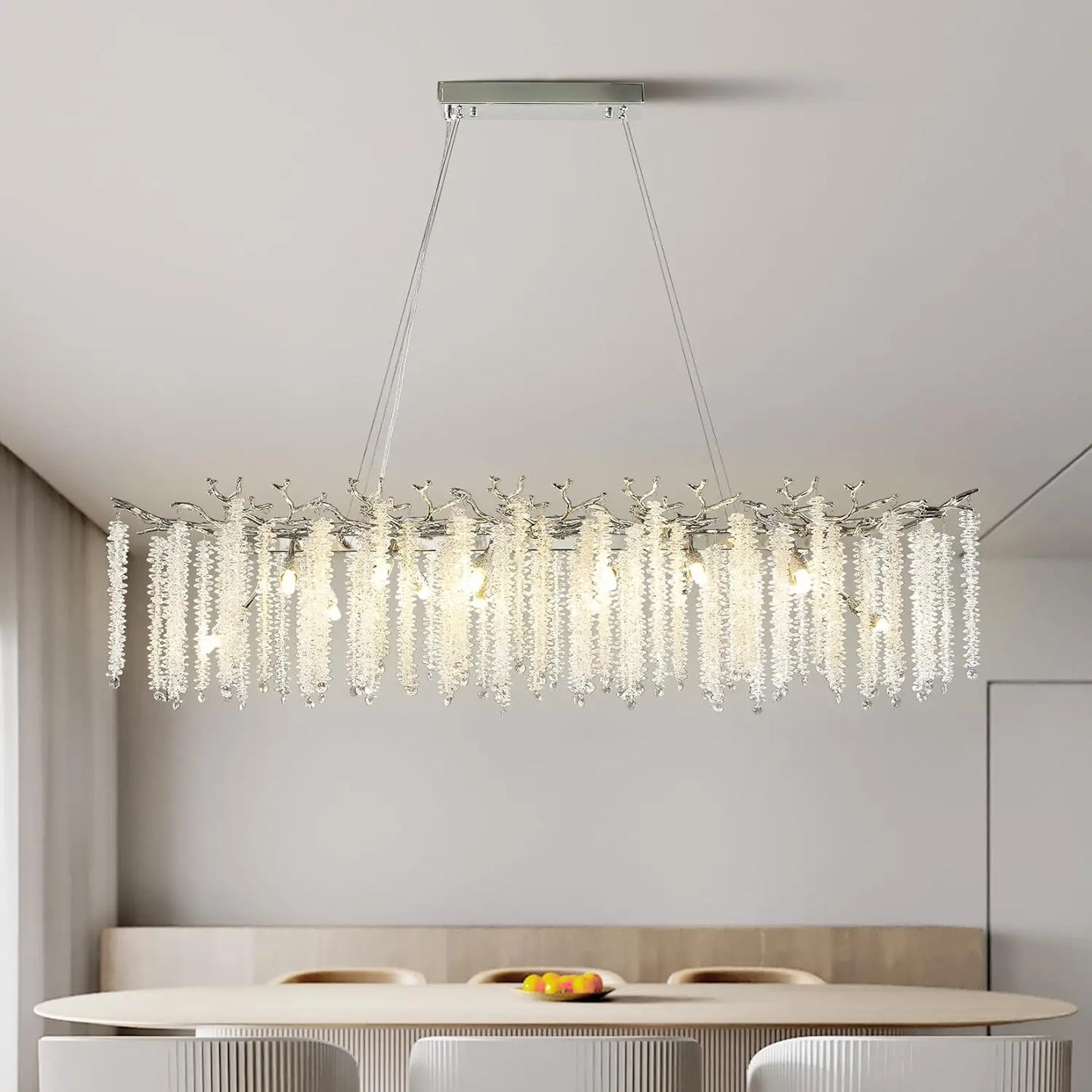DecorBites™ Branch Crystal Chandelier for Dining Room, Bedroom, Living Room