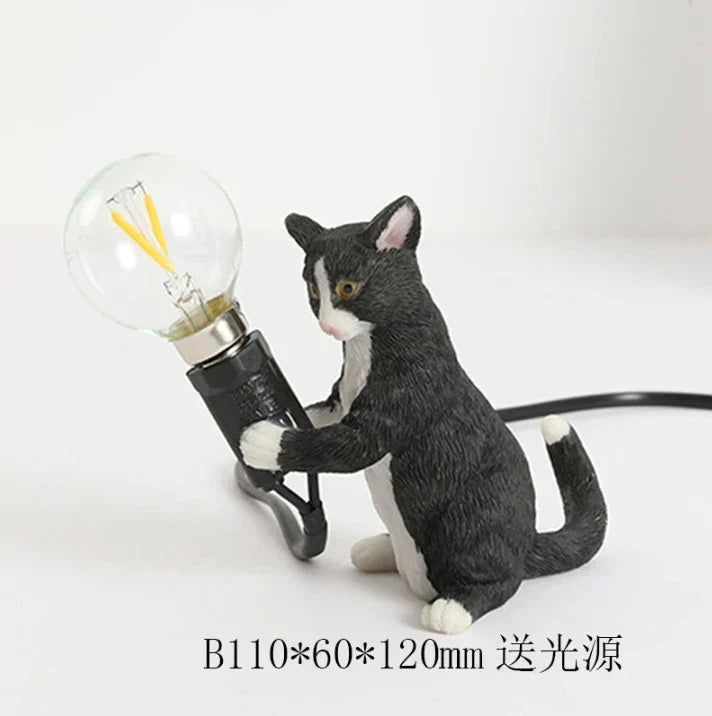 DecorBites™ Cat Resin Table Lamp for Children's Bedroom and Home Decor