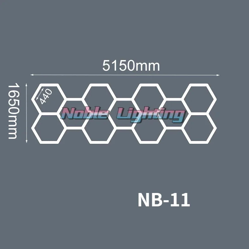 DecorBites™ Geometric LED Lights for Exhibition Car Detailing Garage Workshop - Polygonal Snowflake Theme