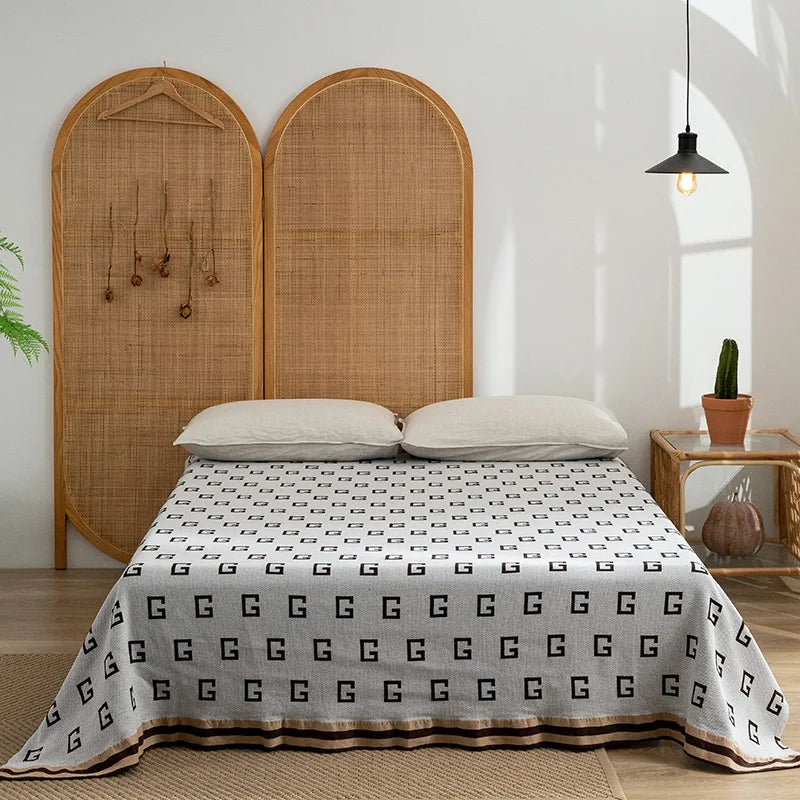 DecorBites™ Luxe Cotton Blanket - Premium Quality, 200*230 150*200, Perfect for Sofa or Bed