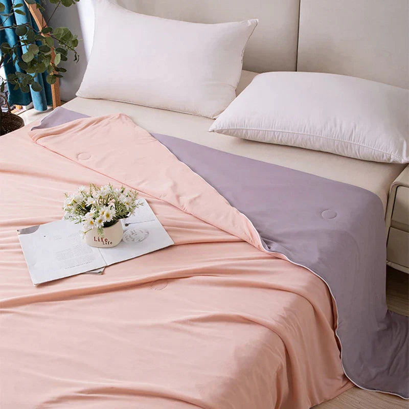 DecorBites™ Double Side Ice Cream Air Conditioning Quilt: Soft, Breathable, Machine Washable Summer Blanket