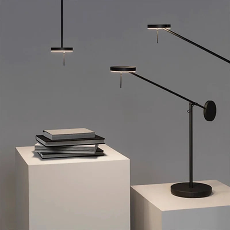 DecorBites™ Black Telescopic Wall Lamp with Adjustable Arm for Living Room and Bedroom