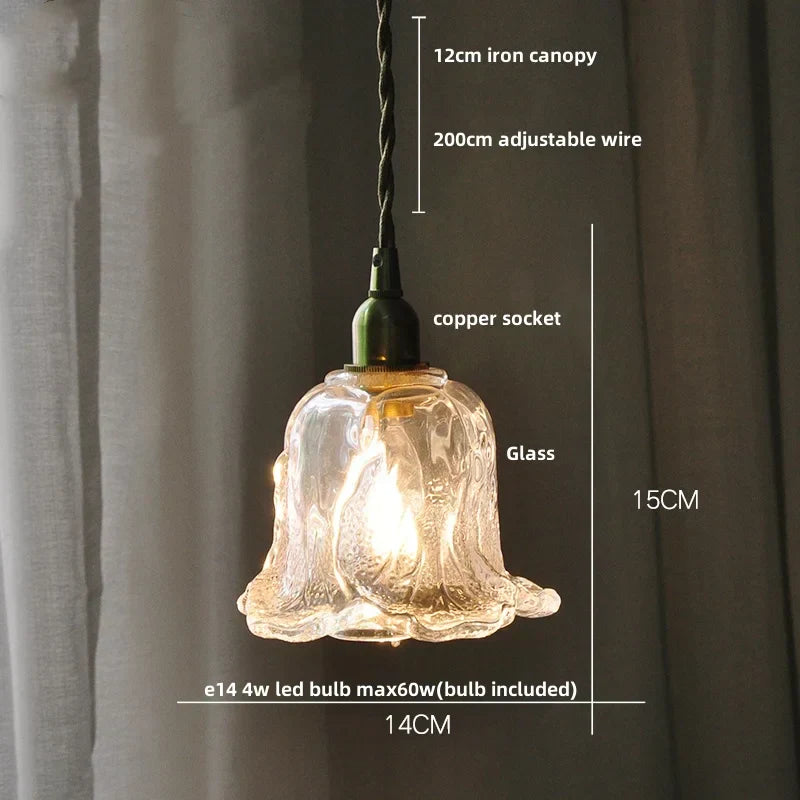 DecorBites™ Brass LED Pendant Light Fixture Clear Glass Nordic Modern Hanging Lamp