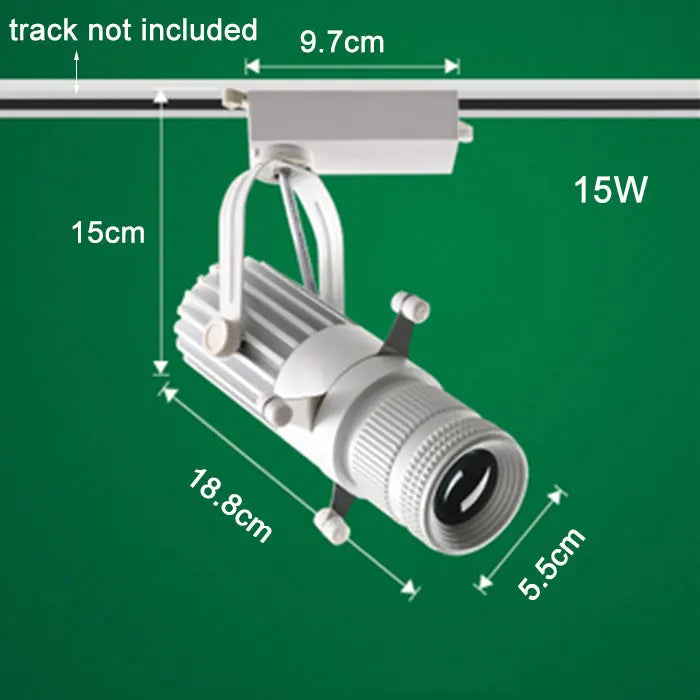 DecorBites™ Adjustable LED Track Spotlights for Art Gallery Church Museum, Square Shape